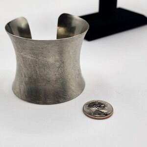 Silver chunky cuff bracelet